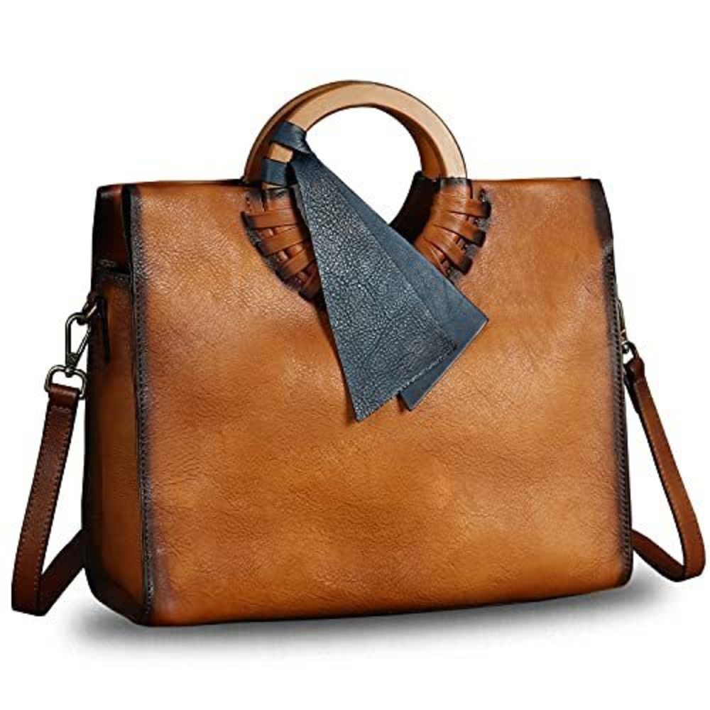 Multicolor Splicing Bag Genuine Textured Bag Random Colorful Top Handle